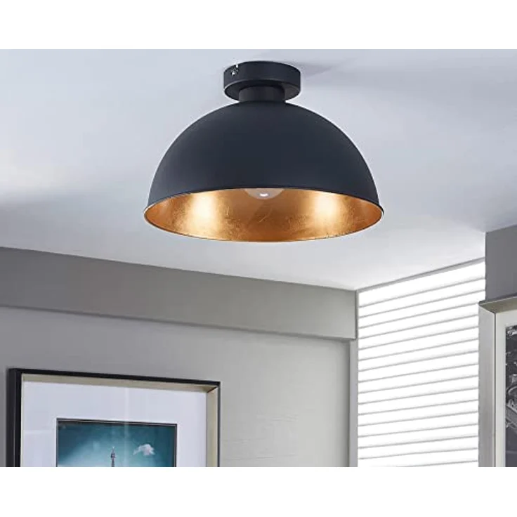 Lindby Deckenleuchten Lya, Metall, Schwarz IP20, 1x60 W – Bild 3