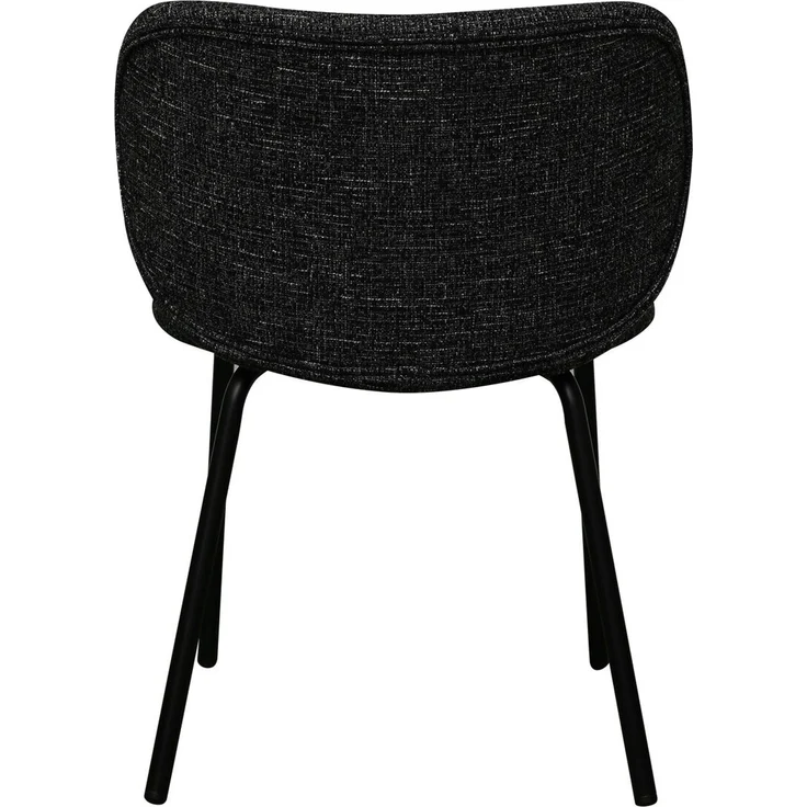 Esszimmerstuhl Annam 2er-Set aus Boucle-Stoff - mit Metallgestell, Schwarz – Bild 7