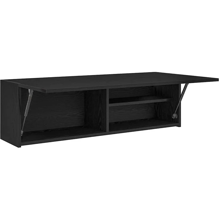 vidaXL Bad-Wandschrank Schwarz 100x25x30 cm Holzwerkstoff 860095 – Bild 5