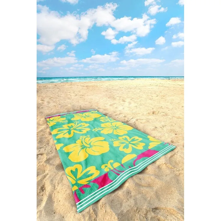 jilda-tex Strandtuch Hawaiian Hibiscus, mit geblümtem Motiv