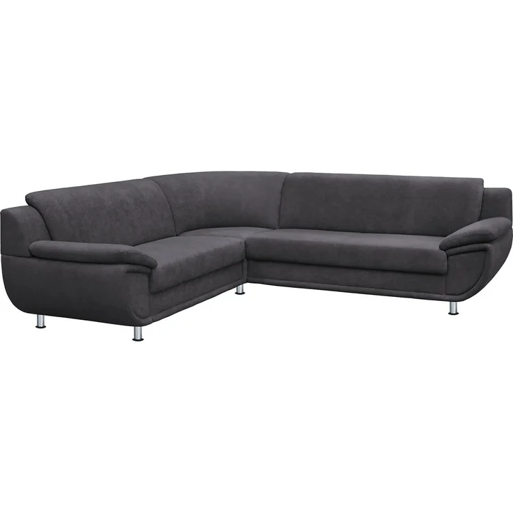 TRENDMANUFAKTUR Ecksofa Rondo wahlweise mit Schlaffunktion, 267x247 cm (BxT), breite Armlehnen, L-Form, wahlweise mit Federkern bestellbar, Füße chromfarben – Bild 2