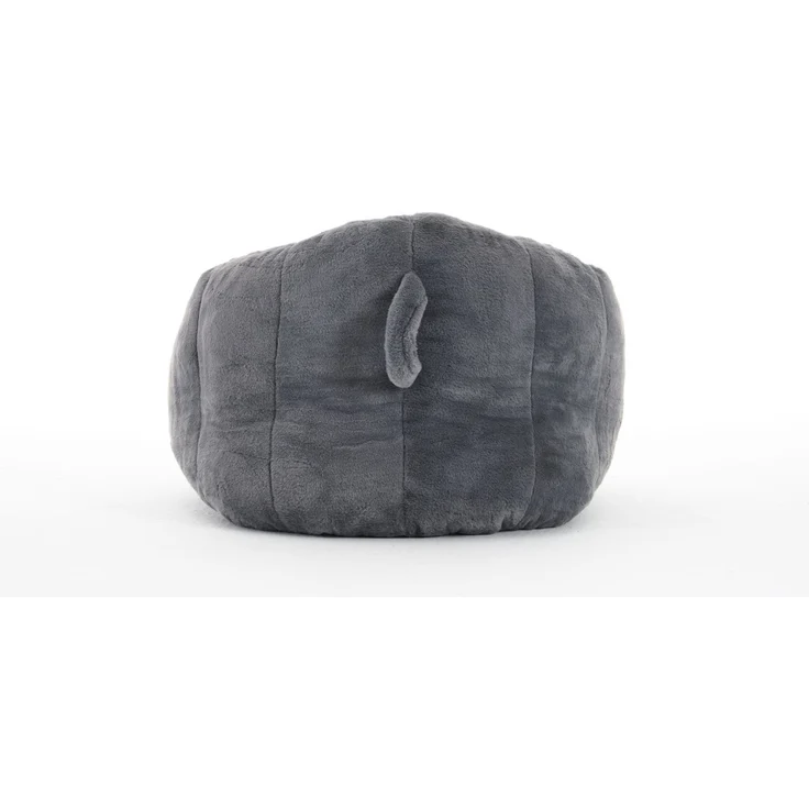 1-Sitzer Sitzsack aus Polyester in Grau, weich gepolstert und kindgerecht geformt,H 52 x T 75 x B 70 cm – Bild 5