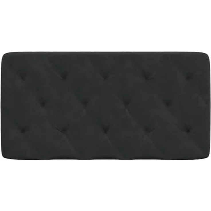 vidaXL Bett Kopfteil-Kissen Schwarz 100 cm Samt (1-tlg) – Bild 6