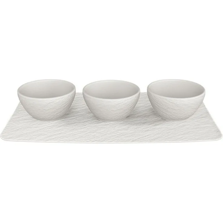 Villeroy & Boch Manufacture Rock Dipschälchen Set weiß 4-teilig