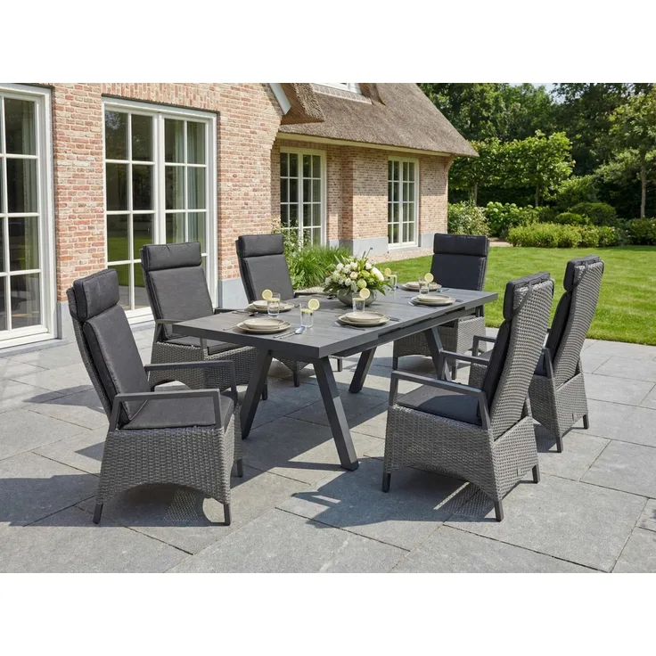 LC Garden »Keramo« Gartenset Anthrazit Esstisch