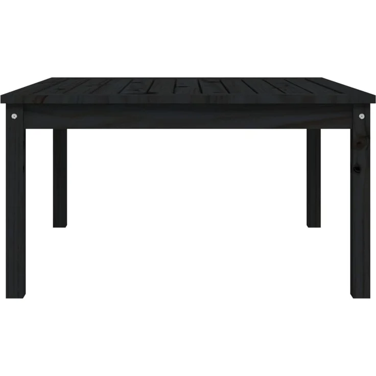 Gartentisch, Balkontisch, Beistelltisch Schwarz 82,5 x 82,5 x 45 cm Massivholz Kiefer – Bild 5