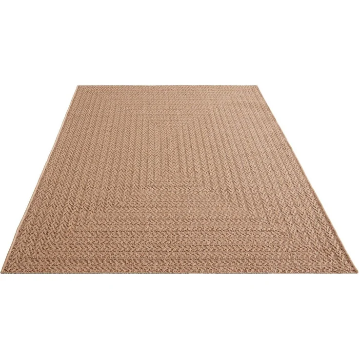 TaraCarpet Outdoorteppich Tara Carpet Sumatra Sumak Sisal Jute Look natur, rechteckig, Höhe: 10 mm, Küche Wohnzimmer Terrasse Garten Balkon natur 80x150 – Bild 3