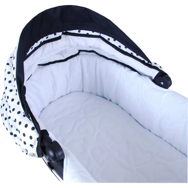 BabyLux Kinderwagen-Bezug BABYLUX Nestchen für Kinderwagen BABYWANNE + Matratze 2 Tlg Set, W104 Velvet Grau – Bild 3