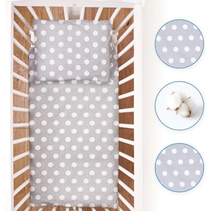 2-teiliges Baby Kinder Bettbezug 80x70 cm mit Kopfkissenbezug - Muster 14 – Bild 4
