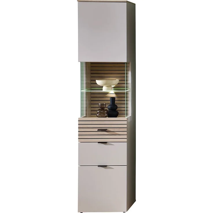 Vitrine Inka / Ina, Holzwerkstoff, Beige, 45 x 200 x 36 cm – Bild 1