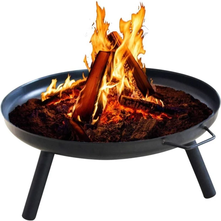 Feuerschale, Eisen Schwarz, Ø 60x29 cm – Bild 1