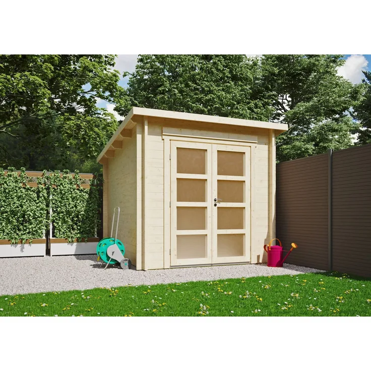 Fjordholz Gartenhaus Modell Max 44 B Grau