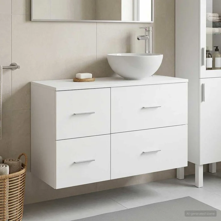 vidaXL Badezimmerschrank-Set 2 stk. Weiß 79,5 x 41 x 80 cm 3403952 – Bild 1