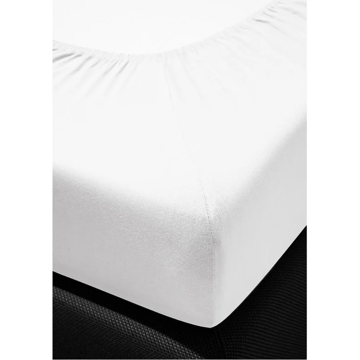 Irisette Mako-Jersey Betttuch Jupiter 0008 weiss 150x200 cm 8-10 weiss – Bild 5