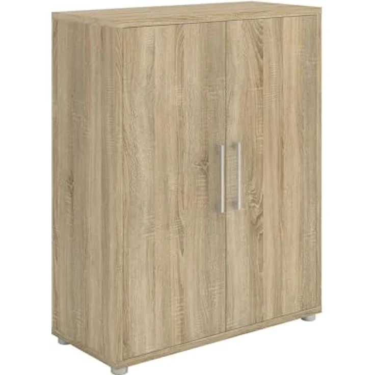 Dmora - Kommode Leocadie, Wohnzimmerbuffet, Wohnzimmer-Sideboard, Moderne Küchen-Speisekammer, 89x40 h113 cm, Eiche – Bild 8