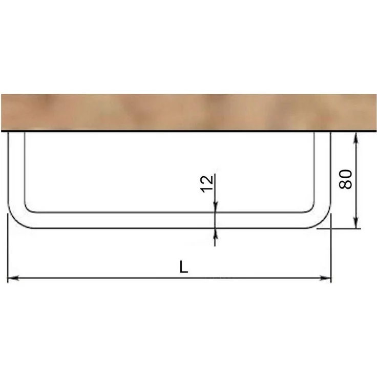 SO-TECH® Garderobenstange Kleiderstange U-Form echt Edelstahl Durchmesser 12 mm, Länge 730 mm, Edelstahl gebürstet – Bild 3