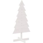 vidaXL Weihnachtsbaum zum Schmücken Weiß 120 cm Massivholz Kiefer 858190