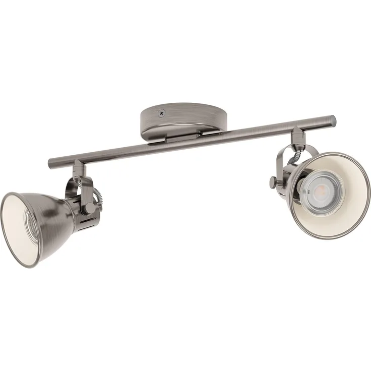 Eglo 96553 Spot SERAS GU10 2X3W L:37cm B:6,5cm Stahl nickel-antik, creme