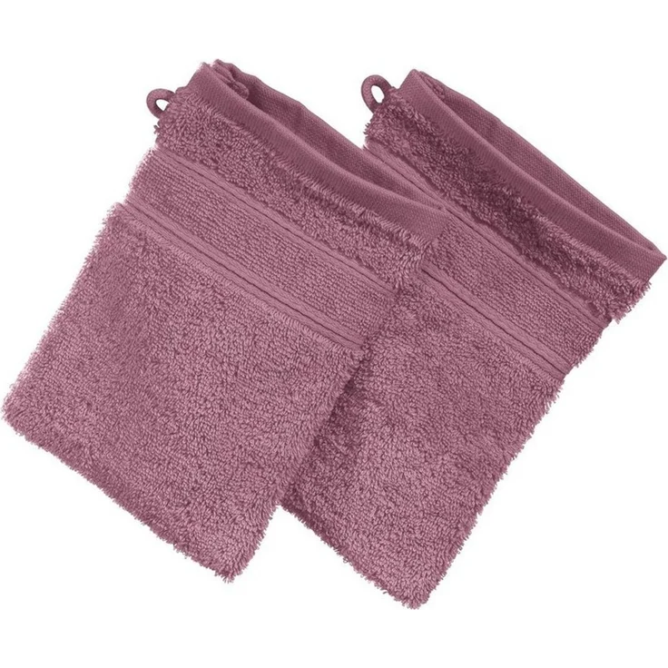 Erwin Müller Waschhandschuh Waschhandschuh "Karlsruhe" 2er-Pack, Frottier (2-St), Walk-Frottier Uni