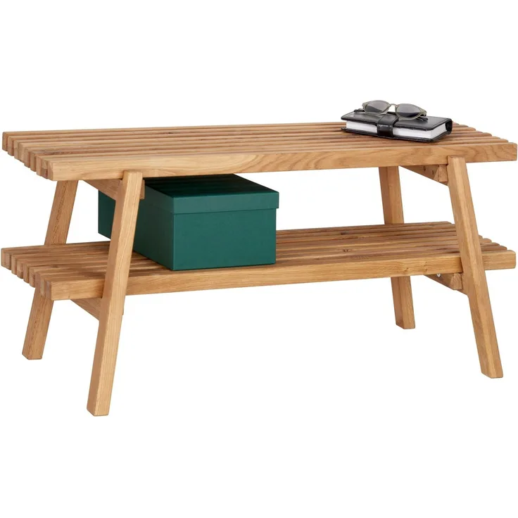 Linea Natura 'STUDIO LINE' Bank, Massivholz Eiche, 100 x 45 x 40 cm, 100 kg belastbar