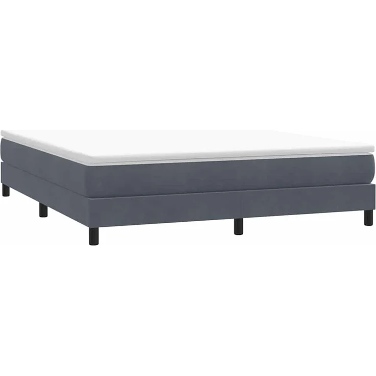 vidaXL Boxspringbett ohne Matratze Dunkelgrau 180x220 cm Samt 3315886 – Bild 3