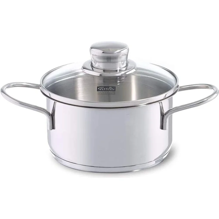 Fissler Kochtopf Häppchen, Edelstahl 18/10 (2-tlg), Induktions-geeignet, inklusive Glasdeckel – Bild 1