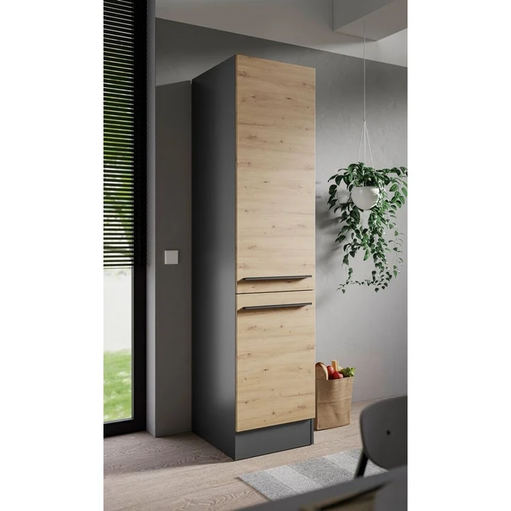 BASIC by Balculina Vorratsschrank Jazz B/T/H 50x57x212cm (1-St) Breite 50cm, Melaminbeschichtung – Bild 3