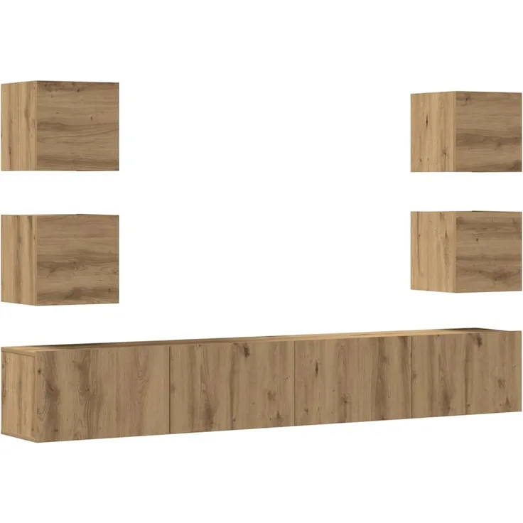 vidaXL TV-Wandschränke 6 Stk. Artisan-Eiche Holzwerkstoff 3328970