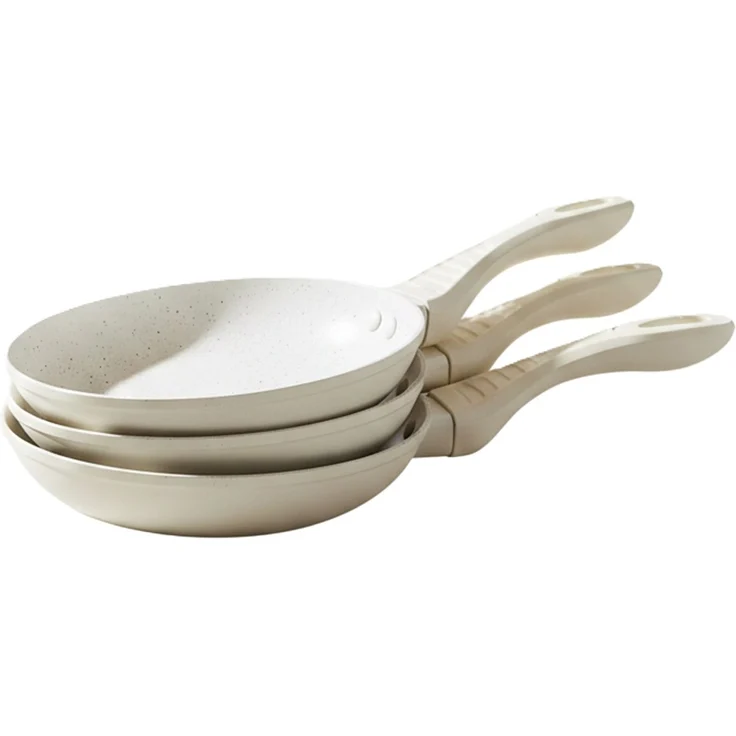 3 teiliges Pfannenset mit Antihaft-Marmorbeschichtung - ø20/24/28 cm, Induktionsgeeignet – Bild 1