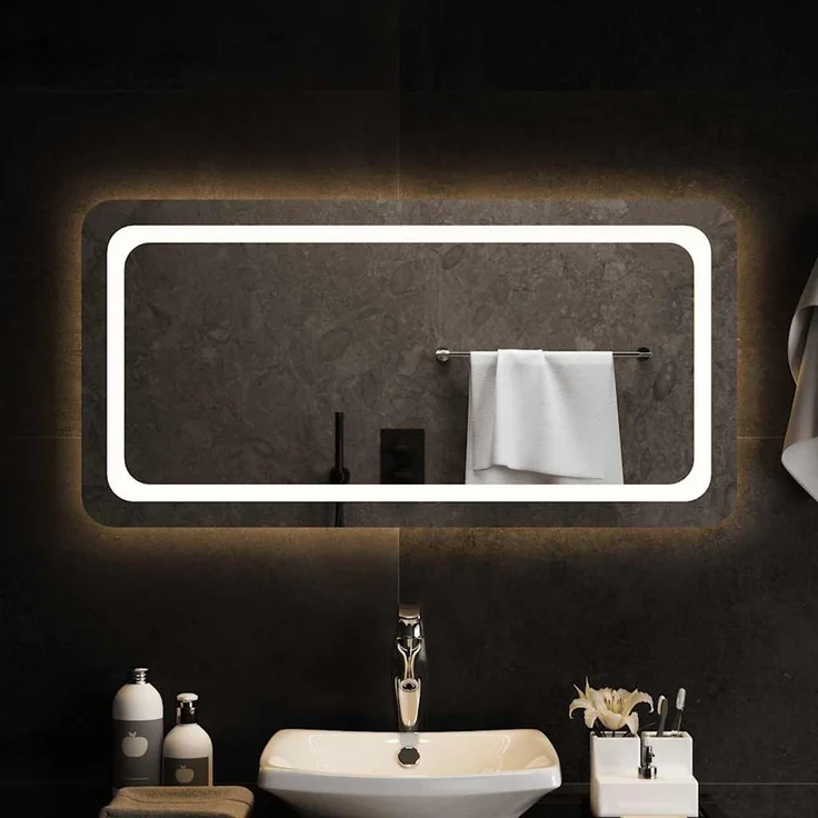 LED-Badspiegel, Wandspiegel 100x50 cm – Bild 1
