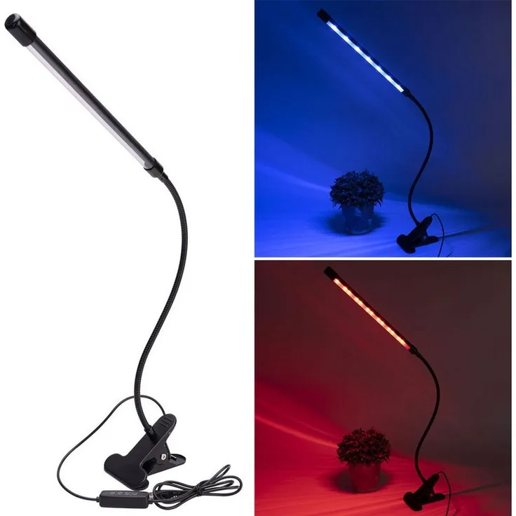 Casativo Pflanzenlampe LED-Pflanzenlampe 360°-Schwanenhals Wachstumslampe 82 lm 20 LEDs, LED (20 LEDs: 10x rot, 10x blau, fest integriert), LED-Pflanzenlicht 3 Lichtmodi, 10 Dimmstufen & Timer mit USB-Anschluss