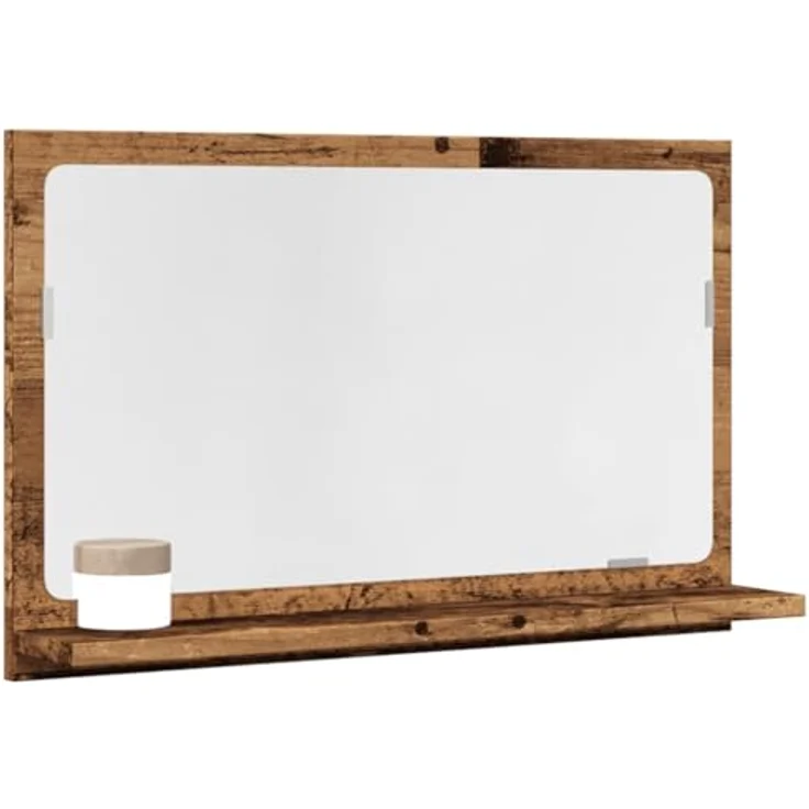 vidaXL Badspiegel mit Ablage Altholz-Optik 60x11x37 cm Holzwerkstoff 856197 – Bild 3