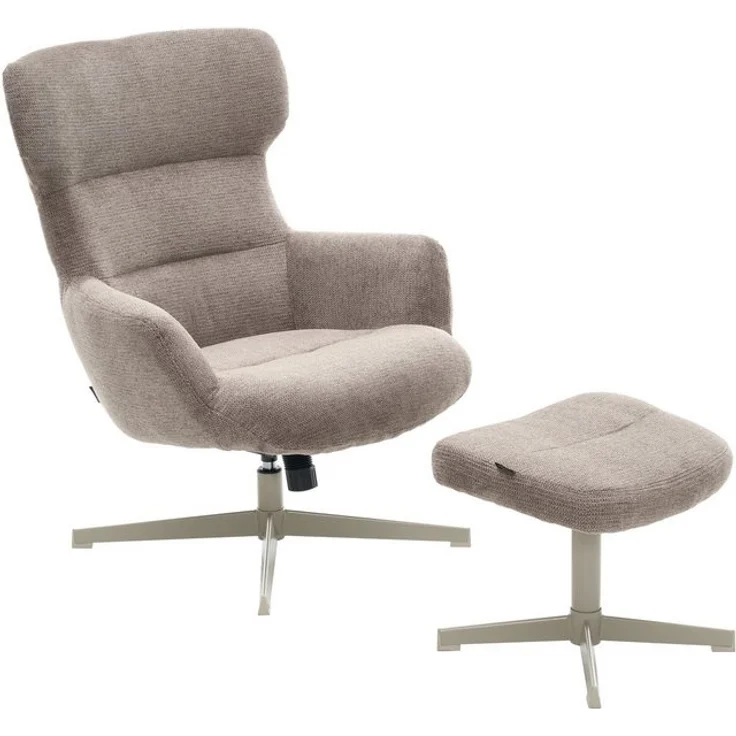 Home affaire Sessel Clarah Relaxsessel, TV-Sessel mit Hocker, 360° Grad drehbar – Bild 4