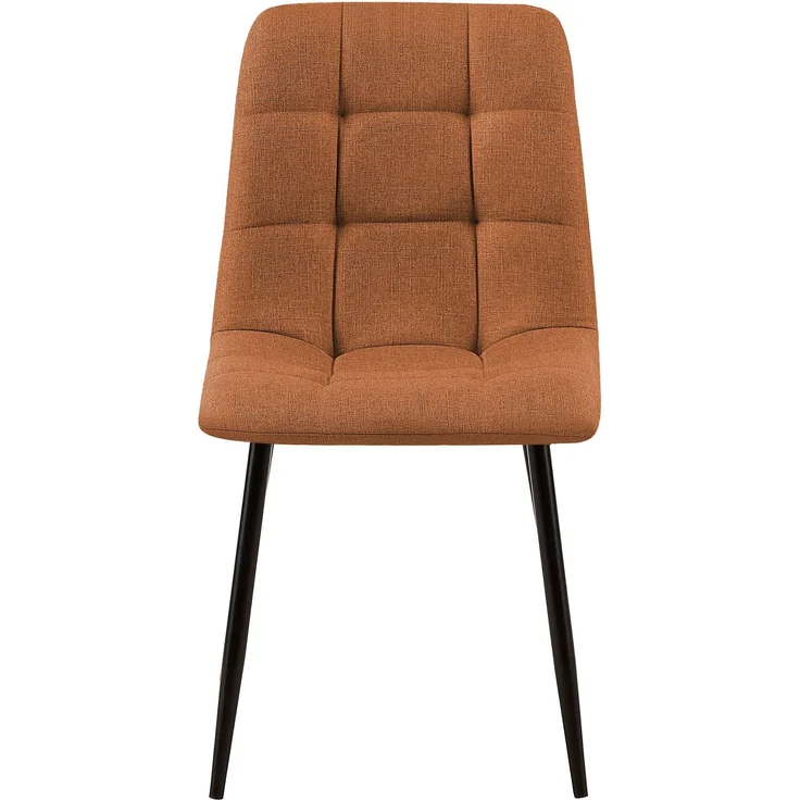 CLP 4er Set Esszimmerstuhl Tilde gepolstert mit Rückenlehne bis 150 kg belastbar - Farbe:orange;Material:Stoff – Bild 3