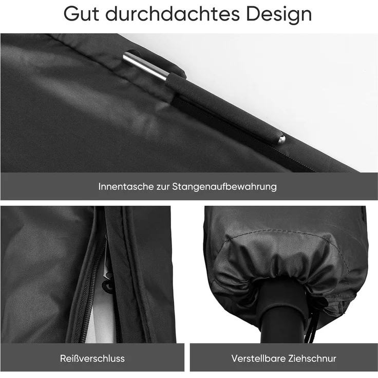Sekey® Schutzhülle für Ampelschirm/Sonnenschirm,Abdeckhauben für Sonnenschirm, 100% Polyester – Bild 6