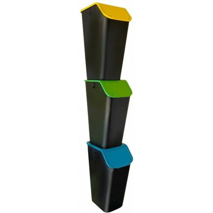 Practic Mülleimer, BINI-Set 3 praktischen Mülleimern 3 x 35 l