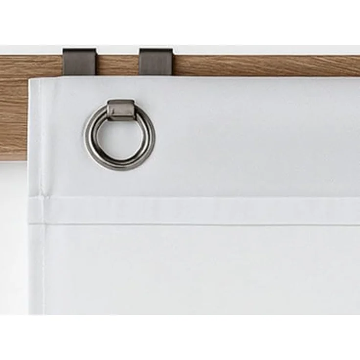 Clever-Kauf-24 Raffrollo Magnetrollo weiß 93004-0107, mit Ösen, ohne Bohren, Hakenaufhängung – Bild 6