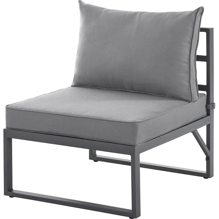 SVITA Gartenlounge-Set MAUI, (4-tlg), Outdoor-Möbelset mit Dach, Stahlgestell, Grau – Bild 8