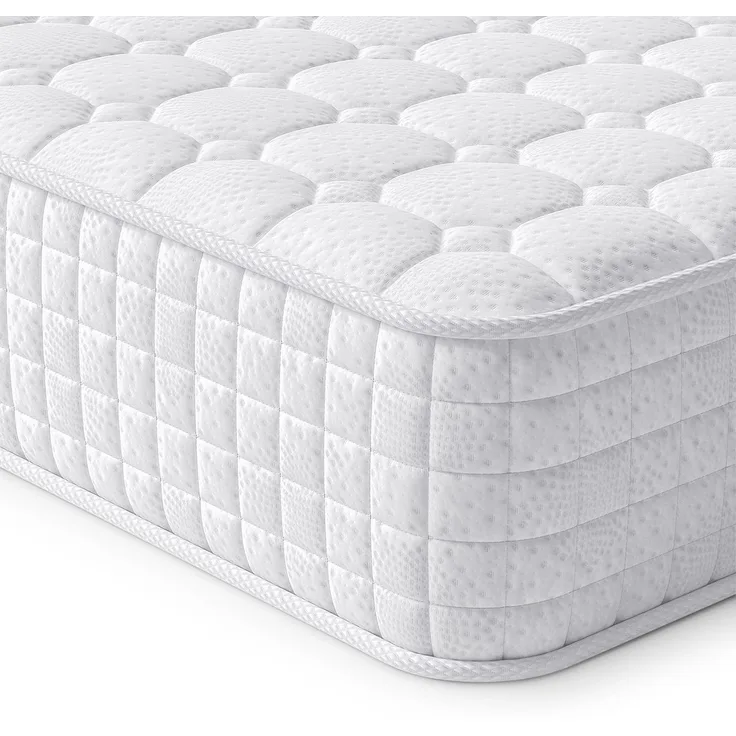 Vesgantti Matratze 24cm höhe H3 80x200 Mittelfest 7-Zonen Taschenfederkernmatratze Orthopädischem Tonnentaschenfederkernmatratze Öko-Tex Kaltschaummatratzen(Weiß,Tight Top)