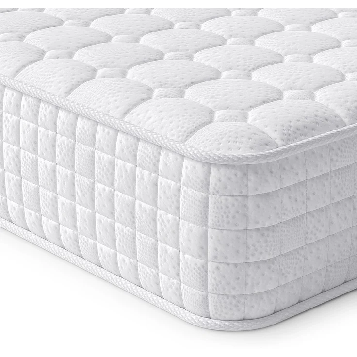 Vesgantti Matratze 24cm höhe H3 80x200 Mittelfest 7-Zonen Taschenfederkernmatratze Orthopädischem Tonnentaschenfederkernmatratze Öko-Tex Kaltschaummatratzen(Weiß,Tight Top)