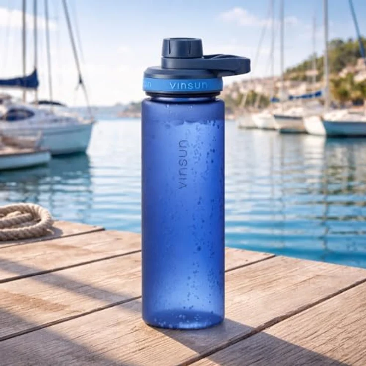 Vinsun Trinkflasche Sportflasche 750ml - Wasserflasche BPA frei & Kohlensäure geeignet, Auslaufsicher, bruchsicher, wiederverwendbar, leicht, Tritan Flasche – Bild 11