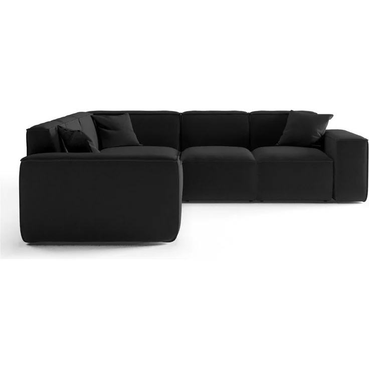 Fun Möbel Ecksofa Ecksofa Designersofa CELES PREMIUM Seite Universal in Stoff, Sofa Rücken echt bezogen – Bild 2