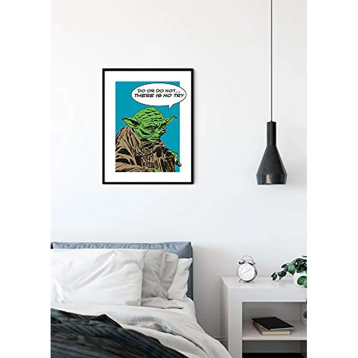Komar Wandbild Star Wars Classic Comic Quote Yoda, 30 x 40 cm, hochwertiger Kunstdruck ohne Rahmen, für Kinderzimmer und Jugendzimmer, made in Germany, seidenmattes Fotopapier – Bild 3