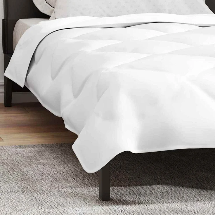 vidaXL Bettdecke Weiß 200 x 155 x 4 cm Polyester 42007757 – Bild 4