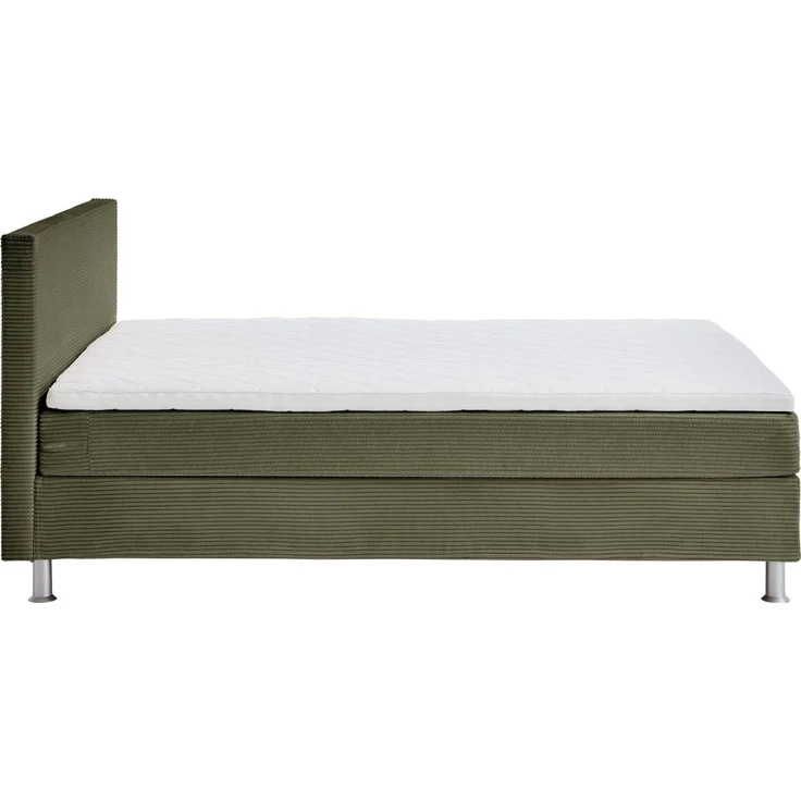 ATLANTIC home collection Boxbett inklusive Rost und H3 Federkernmatratze, Holz, Olivgrün, 120x200 cm – Bild 4