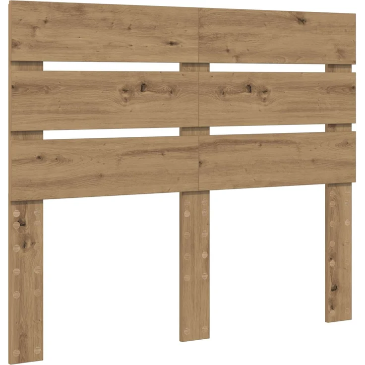 vidaXL Bettrahmen mit Kopfteil Kunsthandwerk Eiche 135 x 190 cm 3411759 – Bild 5