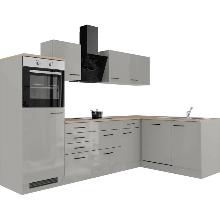 Flex-Well Küchenzeile Lund, wahlweise mit E-Geräten, Stellbreite 280x170 cm – Bild 2