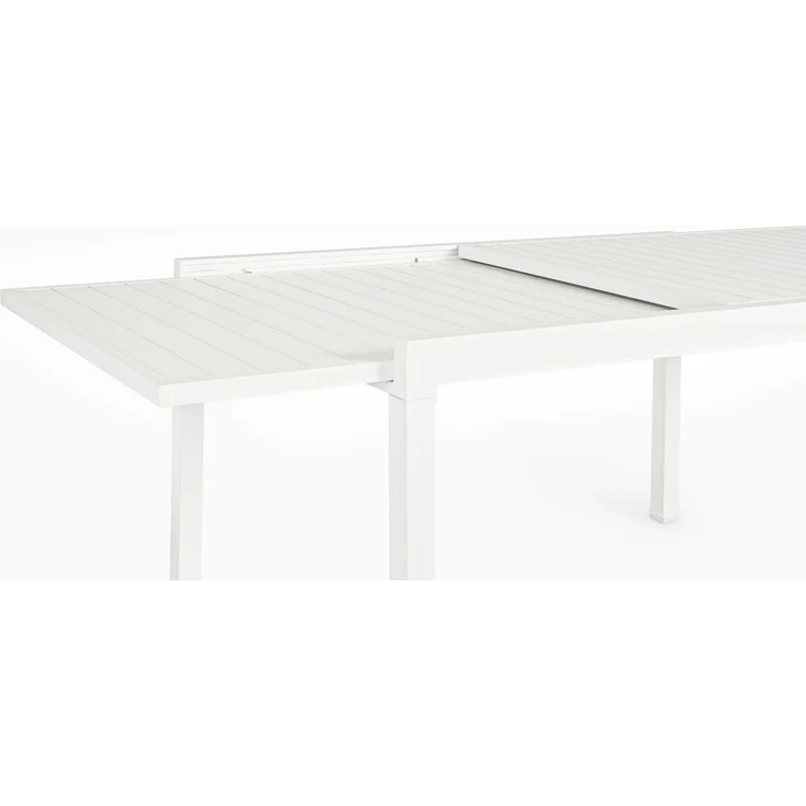 Gartenesstisch Pelagius aus Aluminium, ausziehbar und wetterfest, modern, weiß, für 8–10 Personen – Bild 6