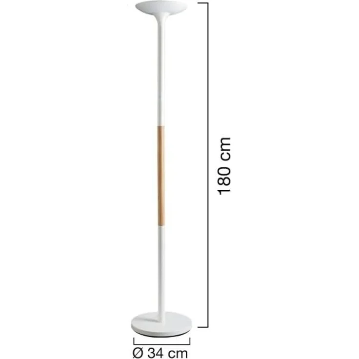 Unilux Deckenfluter Pryska LED dimmbar holz/weiß – Bild 4