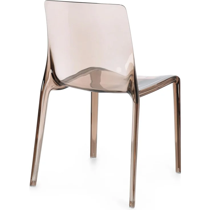 Gartenstuhl Adele 4er-Set Kunststoff, modern stapelbar, Coffee Braun, für Innen- und Außenbereich – Bild 7